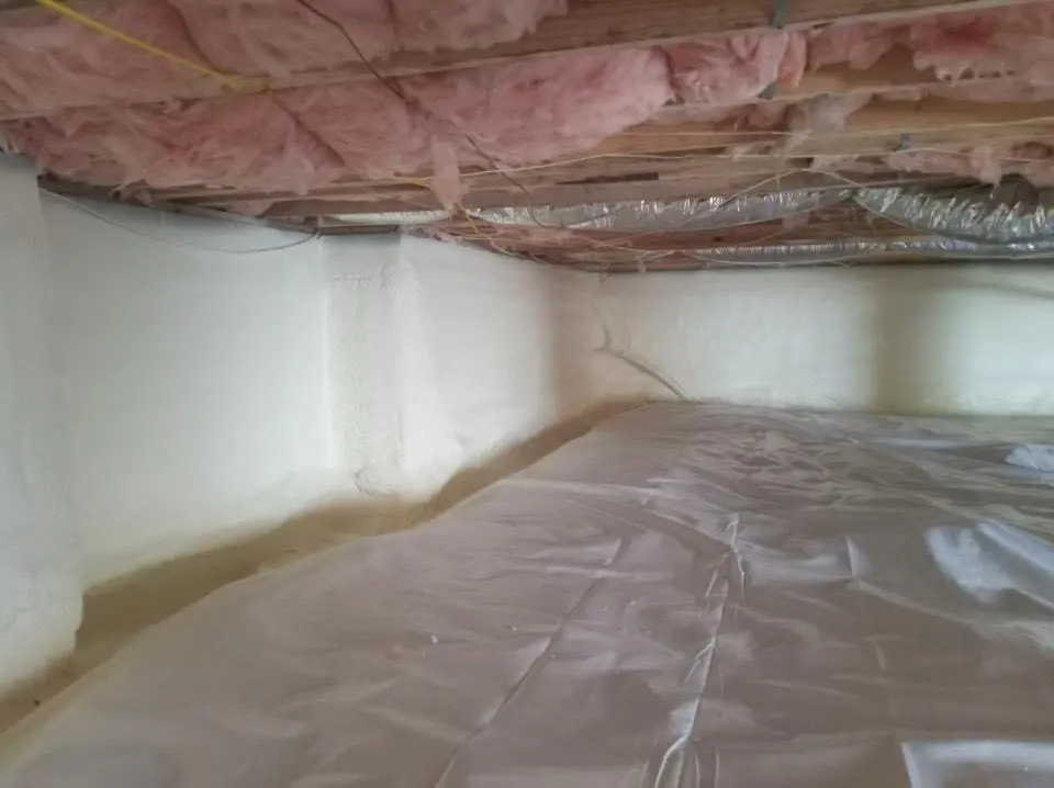 Crawl space encapsulation with closed-cell spray foam for Metal Roof Coating in Raisinville